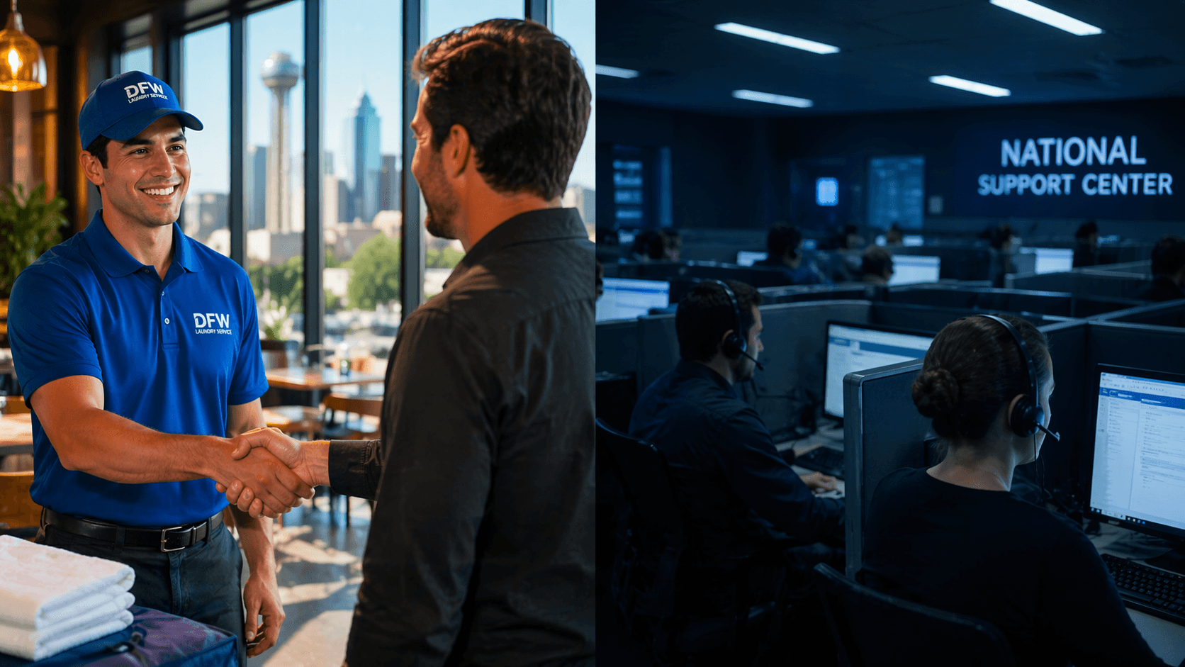 Comparison of local and national uniform service providers