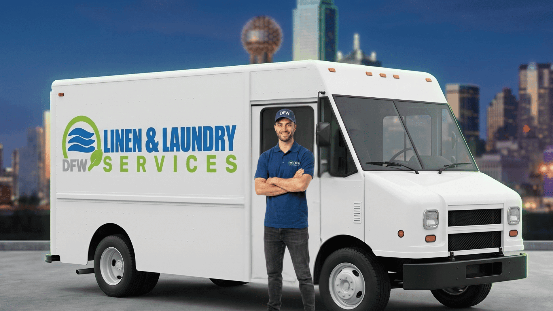 DFW Linen reliability team handling laundry logistics